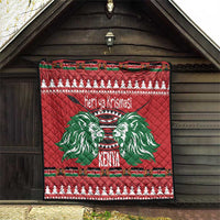 Kenya Christmas Lion Quilt Heri ya Krismasi - Wewe pia - Wonder Print Shop