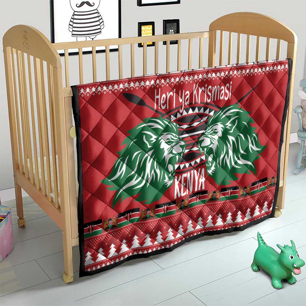 Kenya Christmas Lion Quilt Heri ya Krismasi - Wewe pia - Wonder Print Shop