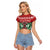 Kenya Christmas Lion Raglan Cropped T Shirt Heri ya Krismasi - Wewe pia - Wonder Print Shop