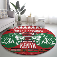 Kenya Christmas Lion Round Carpet Heri ya Krismasi - Wewe pia
