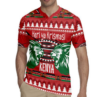 Kenya Christmas Lion Rugby Jersey Heri ya Krismasi - Wewe pia - Wonder Print Shop