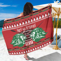 Kenya Christmas Lion Sarong Heri ya Krismasi - Wewe pia - Wonder Print Shop