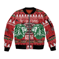 Kenya Christmas Lion Sleeve Zip Bomber Jacket Heri ya Krismasi - Wewe pia - Wonder Print Shop