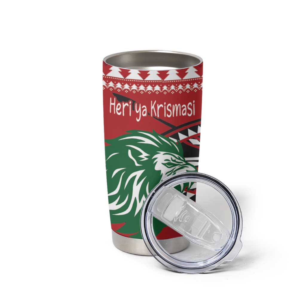 Kenya Christmas Lion Tumbler Cup Heri ya Krismasi - Wewe pia - Wonder Print Shop