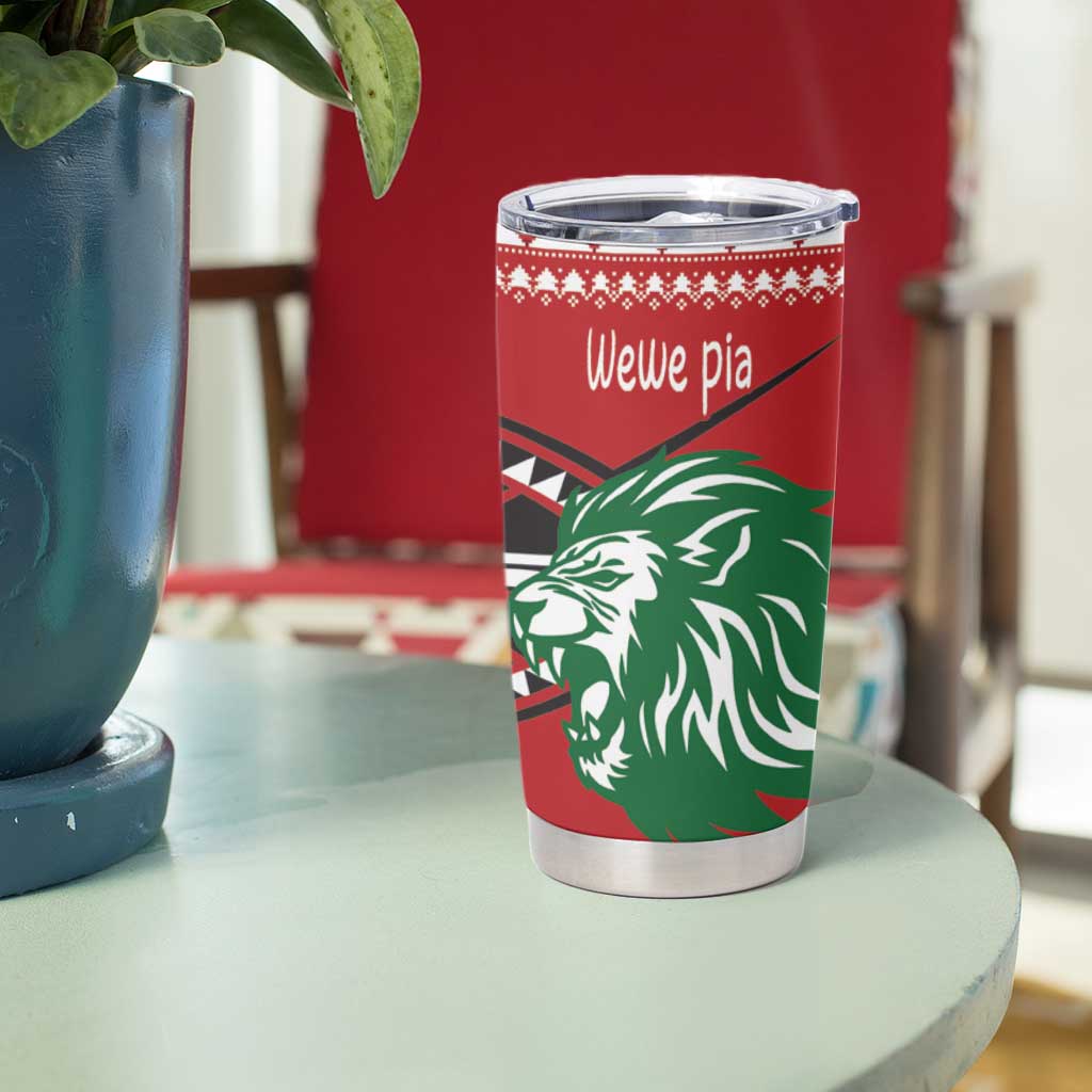 Kenya Christmas Lion Tumbler Cup Heri ya Krismasi - Wewe pia - Wonder Print Shop