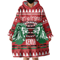 Kenya Christmas Lion Wearable Blanket Hoodie Heri ya Krismasi - Wewe pia - Wonder Print Shop