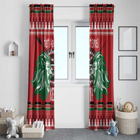 Kenya Christmas Lion Window Curtain Heri ya Krismasi - Wewe pia - Wonder Print Shop