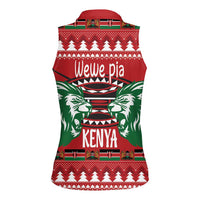Kenya Christmas Lion Women Sleeveless Polo Shirt Heri ya Krismasi - Wewe pia - Wonder Print Shop