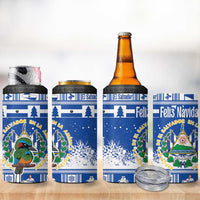 El Salvador Christmas 4 in 1 Can Cooler Tumbler The Torogoz Cartoon With Coat Of Arms - Wonder Print Shop