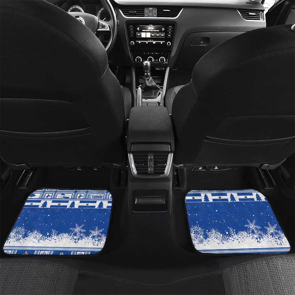 El Salvador Christmas Car Mats The Torogoz Cartoon With Coat Of Arms - Wonder Print Shop