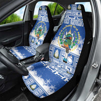 El Salvador Christmas Car Seat Cover The Torogoz Cartoon With Coat Of Arms - Wonder Print Shop