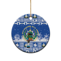 El Salvador Christmas Ceramic Ornament The Torogoz Cartoon With Coat Of Arms - Wonder Print Shop