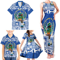 El Salvador Christmas Family Matching Tank Maxi Dress and Hawaiian Shirt The Torogoz Cartoon With Coat Of Arms - Wonder Print Shop