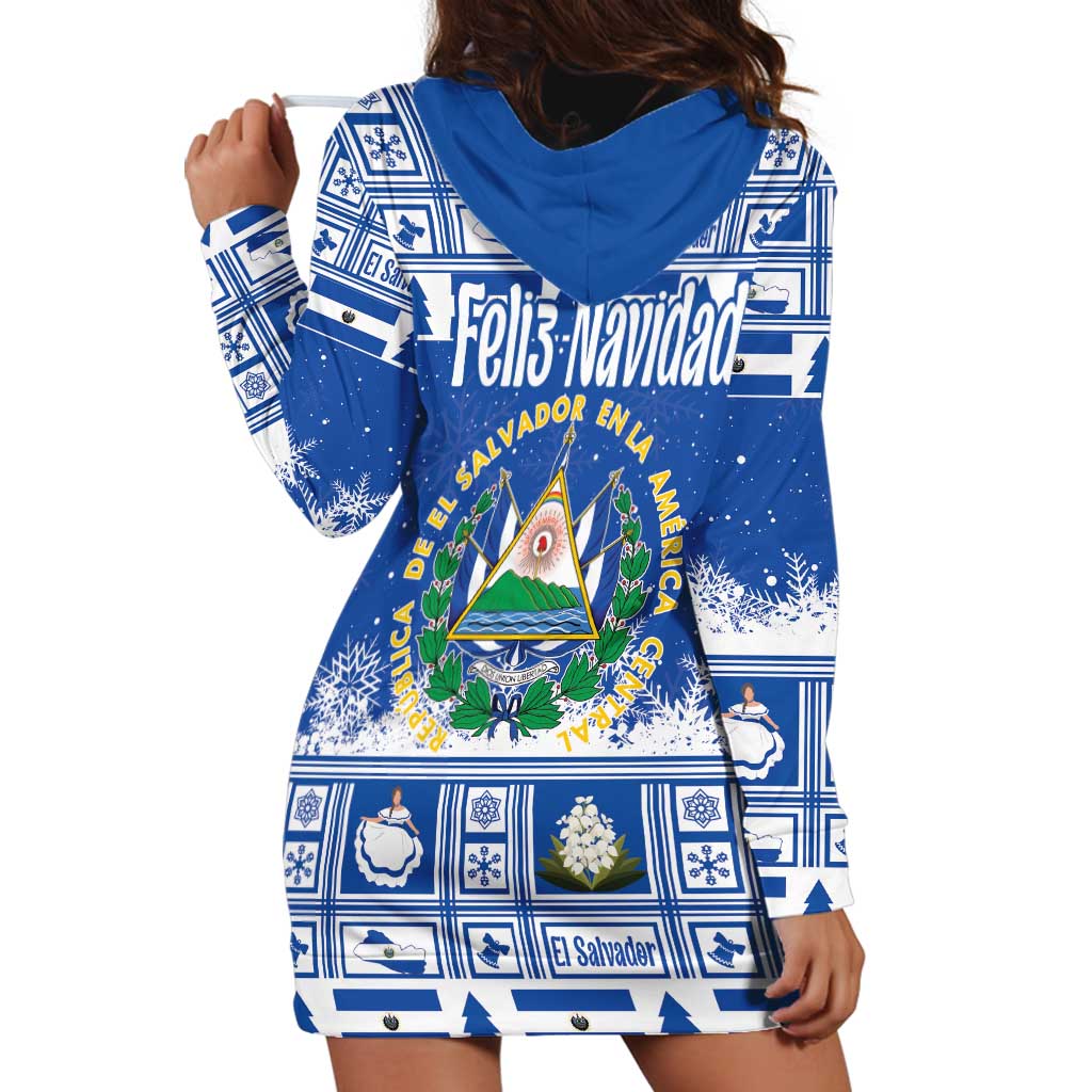 El Salvador Christmas Hoodie Dress The Torogoz Cartoon With Coat Of Arms - Wonder Print Shop