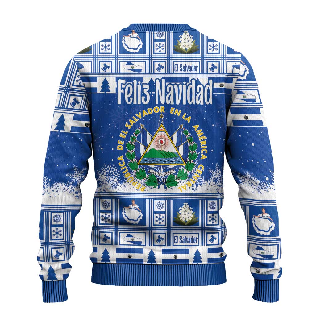 El Salvador Christmas Ugly Christmas Sweater The Torogoz Cartoon With Coat Of Arms - Wonder Print Shop
