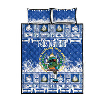 El Salvador Christmas Quilt Bed Set The Torogoz Cartoon With Coat Of Arms - Wonder Print Shop