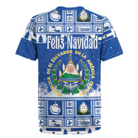 El Salvador Christmas Rugby Jersey The Torogoz Cartoon With Coat Of Arms - Wonder Print Shop