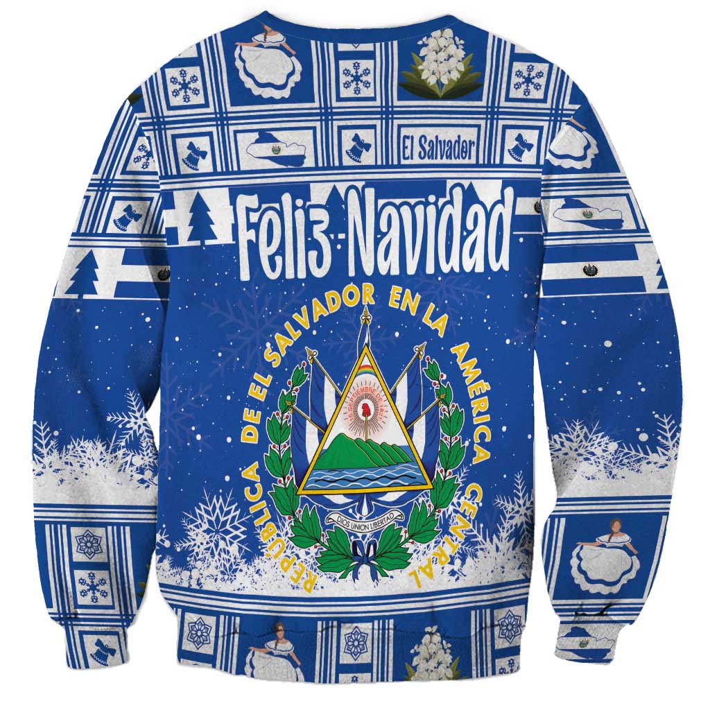 El Salvador Christmas Sweatshirt The Torogoz Cartoon With Coat Of Arms - Wonder Print Shop