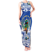 El Salvador Christmas Tank Maxi Dress The Torogoz Cartoon With Coat Of Arms - Wonder Print Shop