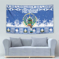 El Salvador Christmas Tapestry The Torogoz Cartoon With Coat Of Arms - Wonder Print Shop