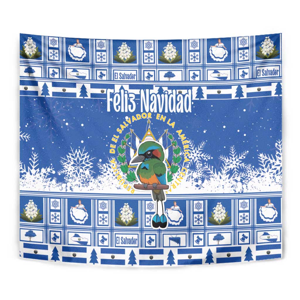 El Salvador Christmas Tapestry The Torogoz Cartoon With Coat Of Arms - Wonder Print Shop