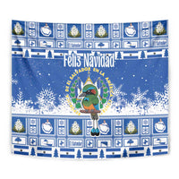 El Salvador Christmas Tapestry The Torogoz Cartoon With Coat Of Arms - Wonder Print Shop
