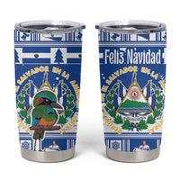 El Salvador Christmas Tumbler Cup The Torogoz Cartoon With Coat Of Arms - Wonder Print Shop