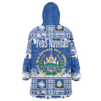 El Salvador Christmas Wearable Blanket Hoodie The Torogoz Cartoon With Coat Of Arms - Wonder Print Shop