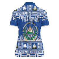 El Salvador Christmas Women Polo Shirt The Torogoz Cartoon With Coat Of Arms - Wonder Print Shop
