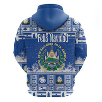 El Salvador Christmas Zip Hoodie The Torogoz Cartoon With Coat Of Arms - Wonder Print Shop
