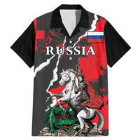 Russia Knight Fighting With Dragon Family Matching Mermaid Dress and Hawaiian Shirt Grunge Style