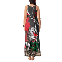 Russia Knight Fighting With Dragon Tank Maxi Dress Grunge Style - Wonder Print Shop