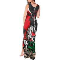 Russia Knight Fighting With Dragon Tank Maxi Dress Grunge Style - Wonder Print Shop