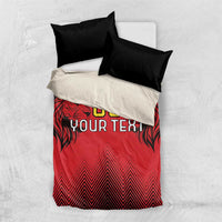 Custom Belgium Rugby Bedding Set Diables Noirs Lion Head