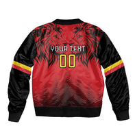 Custom Belgium Rugby Bomber Jacket Diables Noirs Lion Head