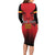 Custom Belgium Rugby Long Sleeve Bodycon Dress Diables Noirs Lion Head - Wonder Print Shop