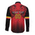 Custom Belgium Rugby Long Sleeve Button Shirt Diables Noirs Lion Head