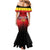 Custom Belgium Rugby Mermaid Dress Diables Noirs Lion Head - Wonder Print Shop