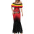 Custom Belgium Rugby Mermaid Dress Diables Noirs Lion Head - Wonder Print Shop
