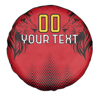 Custom Belgium Rugby Spare Tire Cover Diables Noirs Lion Head - Wonder Print Shop