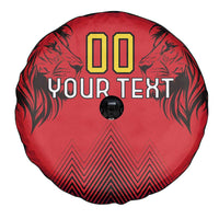 Custom Belgium Rugby Spare Tire Cover Diables Noirs Lion Head - Wonder Print Shop
