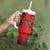 Custom Belgium Rugby Tumbler With Handle Diables Noirs Lion Head - Wonder Print Shop