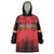 Custom Belgium Rugby Wearable Blanket Hoodie Diables Noirs Lion Head - Wonder Print Shop