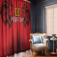 Custom Belgium Rugby Window Curtain Diables Noirs Lion Head - Wonder Print Shop
