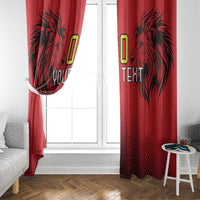 Custom Belgium Rugby Window Curtain Diables Noirs Lion Head - Wonder Print Shop
