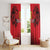 Custom Belgium Rugby Window Curtain Diables Noirs Lion Head - Wonder Print Shop