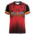 Custom Belgium Rugby Women V-Neck T-Shirt Diables Noirs Lion Head - Wonder Print Shop