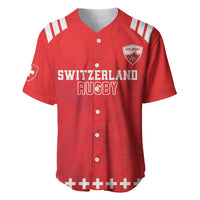 Custom Switzerland Rugby Baseball Jersey Edelweis Pattern