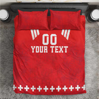 Custom Switzerland Rugby Bedding Set Edelweis Pattern