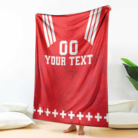 Custom Switzerland Rugby Blanket Edelweis Pattern